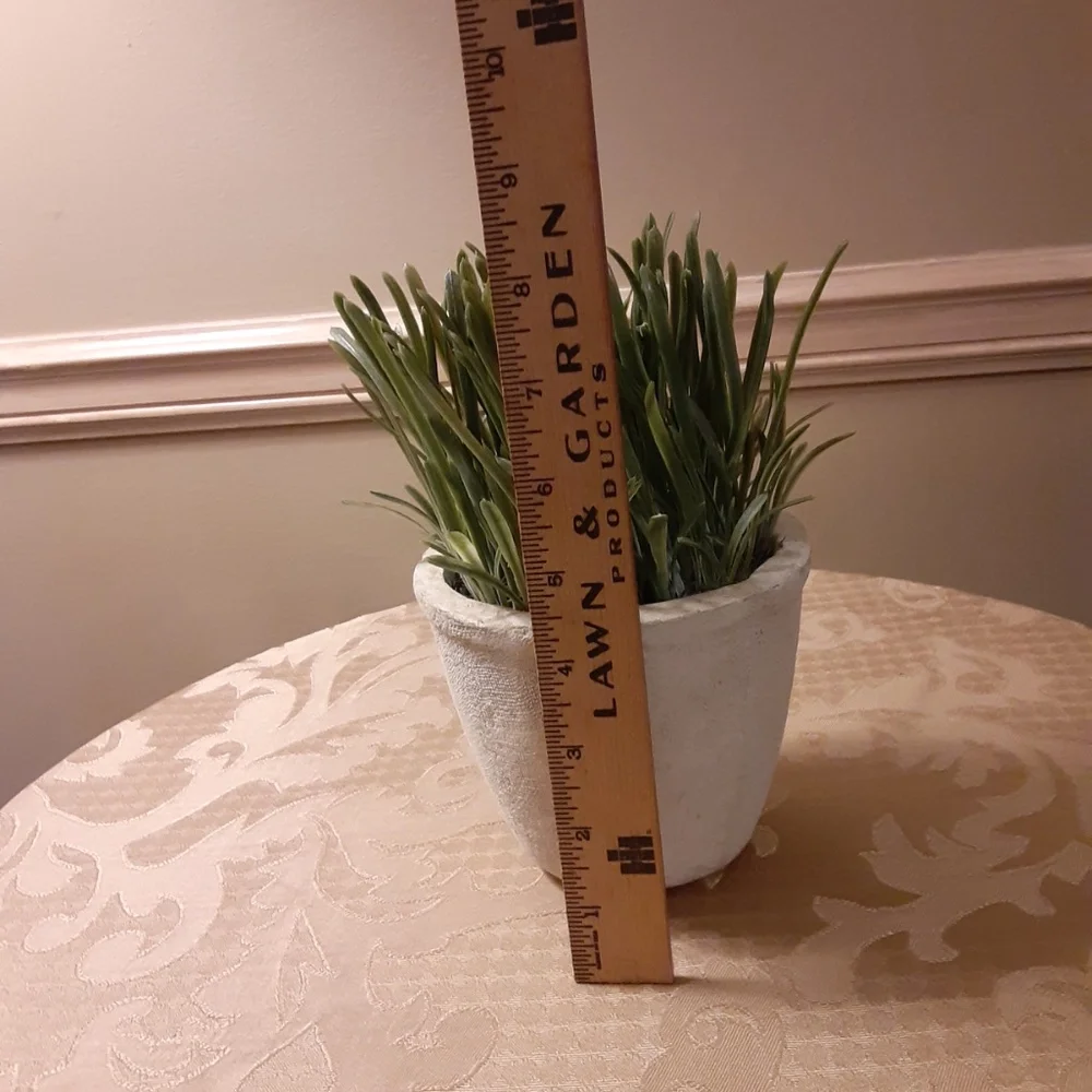 Potted Faux Grass Decor